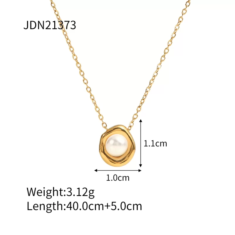 Youthway Delicate Cast French Vintage Pearl Pendant Necklace Waterproof Women Aesthetic Jewelry 2022 NEW - Image 5