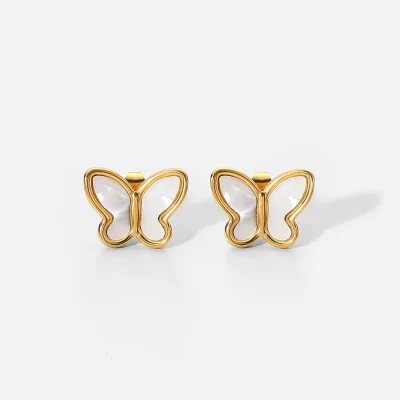 New Trend Geometric Butterfly Earrings Geometric 18K Gold Plated Earring for Women