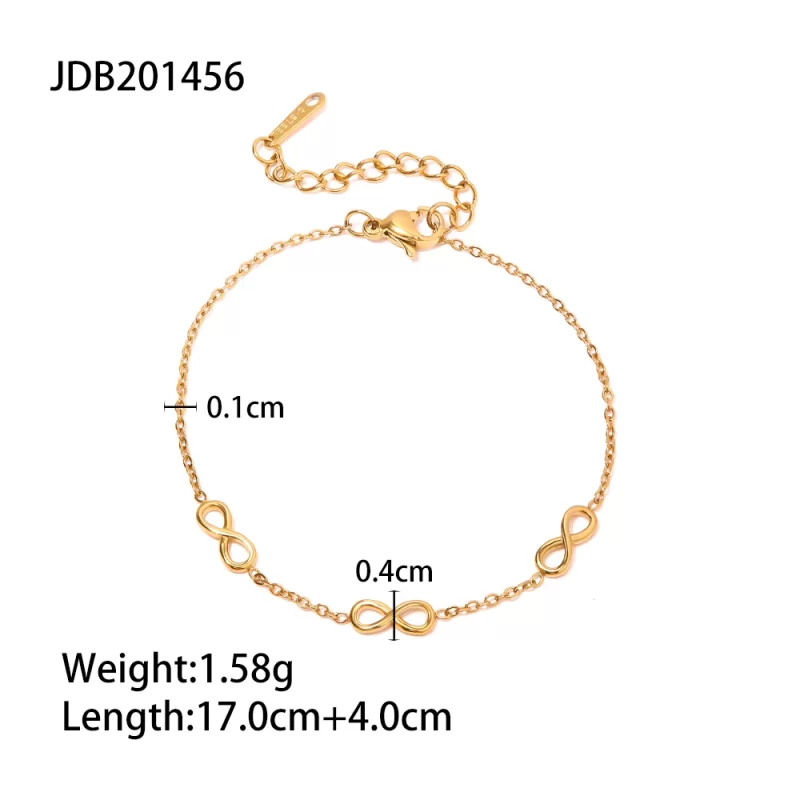 Waterproof 18K Gold Color Stainless Steel Bracelet Statement Fashion Personality Charm Jewelry Women - Image 6