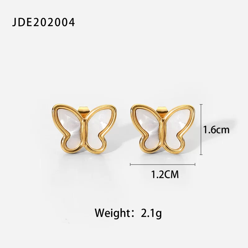New Trend Geometric Butterfly Earrings Geometric 18K Gold Plated Earring for Women - Image 4
