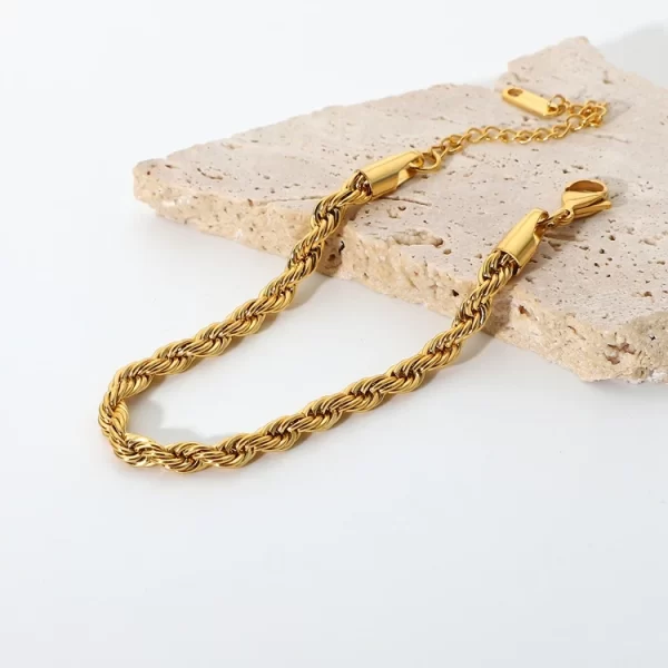 Youthway 2023 NEW Stainless Steel Metallic Texture Snake Chain Cuban Chain Bracelet For Woman Waterproof Jewelry Bijoux Men - Image 3