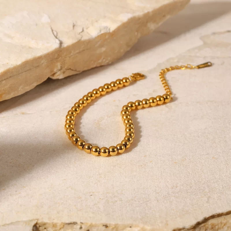 Bead Chain Metal Waterproof Bracelet - Image 4