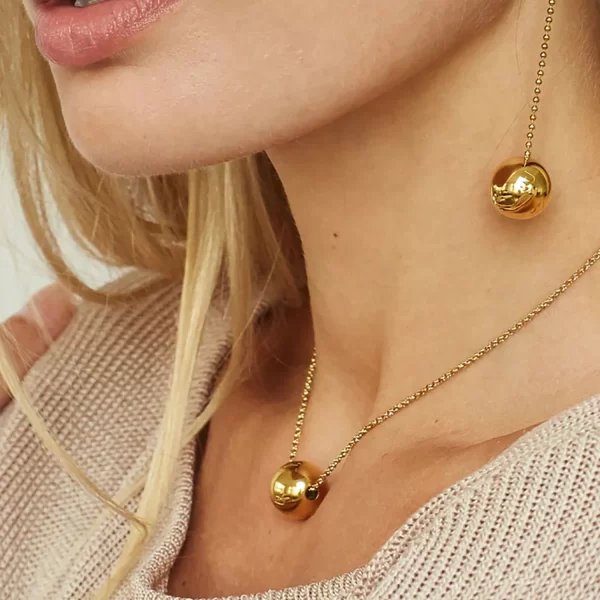 New Arrival 18K PVD Gold Plated Heart Pendant Choker Jewelry Party Stainless Steel Simple Smooth Heart Necklace for Girls - Image 2