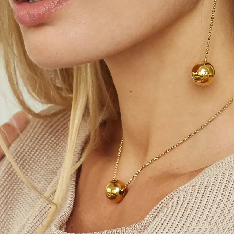 New Arrival 18K PVD Gold Plated Heart Pendant Choker Jewelry Party Stainless Steel Simple Smooth Heart Necklace for Girls - Image 2