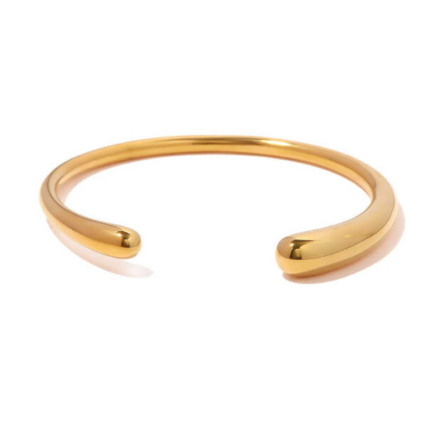 18K Gold Plated Mini Pearl Bracelets Stainless Steel Pave Colorful Zircon Cuff Bangle