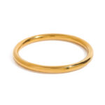Women Stainless Steel Fashion Bracelet Width High Polish Glossy Smooth Big Hallow Elegant Bangle
