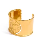 Silk Scarf And Hollow Stacked Wide Bangles Sets For Women Stainless Steel Texture Trendy Jewelry Gift