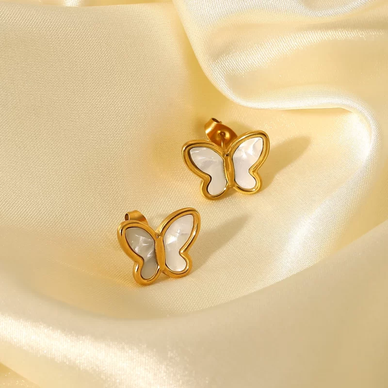New Trend Geometric Butterfly Earrings Geometric 18K Gold Plated Earring for Women - Image 2