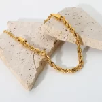 Youthway 2023 NEW Stainless Steel Metallic Texture Snake Chain Cuban Chain Bracelet For Woman Waterproof Jewelry Bijoux Men