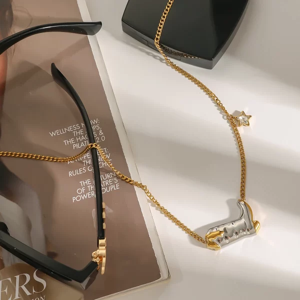 Youthway Exquisite Statement Stainless Steel Gold&Silver White Zircon Star Boots Pendant Necklace Earrings Trendy Lady Jewelry - Image 4