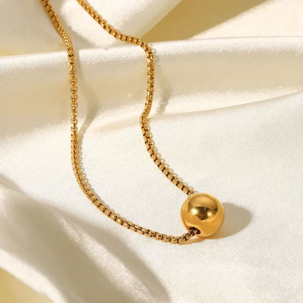 New Arrival 18K PVD Gold Plated Heart Pendant Choker Jewelry Party Stainless Steel Simple Smooth Heart Necklace for Girls