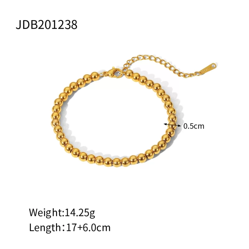 Bead Chain Metal Waterproof Bracelet - Image 5