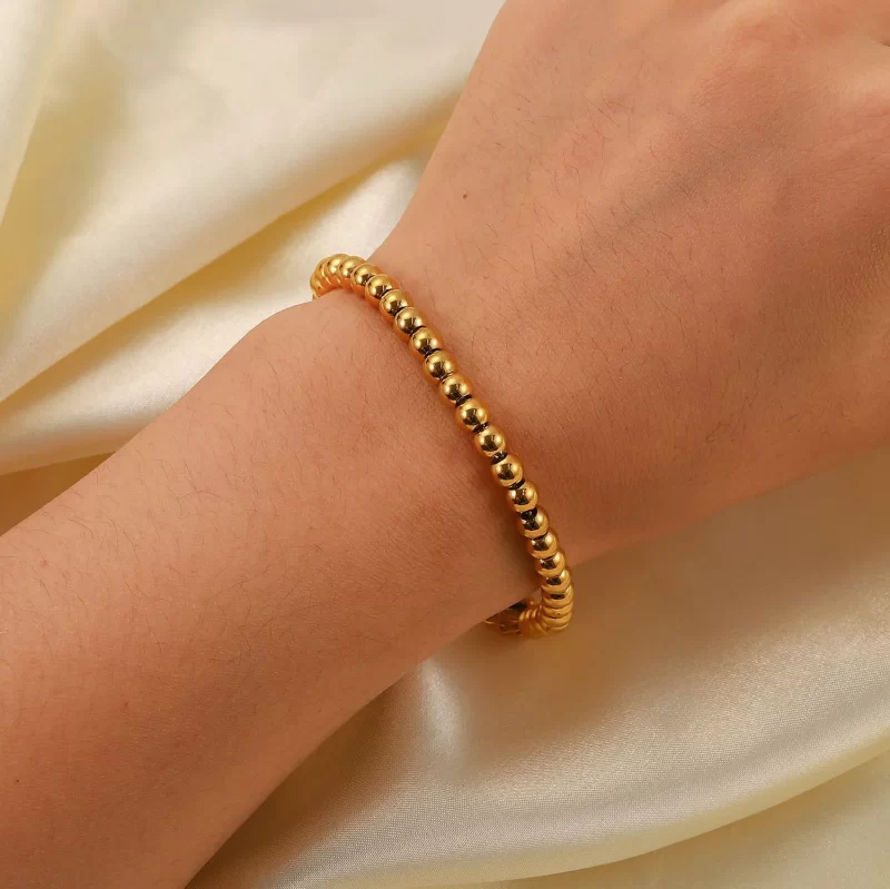 Bead Chain Metal Waterproof Bracelet - Image 2