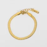 Stainless Steel Snake Chain Stacking Bracelets For Women Men Thin Snake Bone Chain Bracelet
