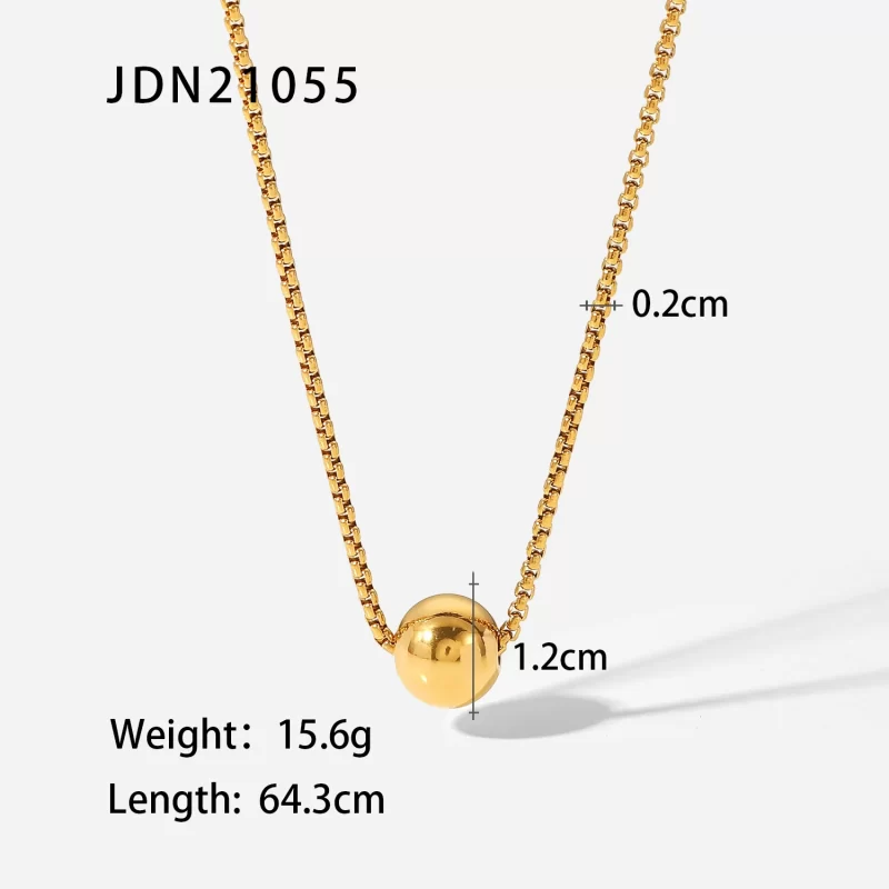New Arrival 18K PVD Gold Plated Heart Pendant Choker Jewelry Party Stainless Steel Simple Smooth Heart Necklace for Girls - Image 6