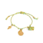 18K Gold Plated Stainless Steel Summer Beaded Bracelet Colorful String Ocean Charm for Beach Vacation Jewelry