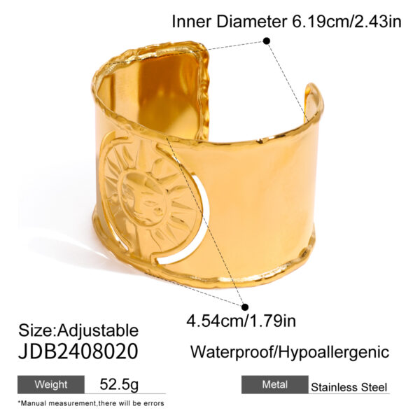 Silk Scarf And Hollow Stacked Wide Bangles Sets For Women Stainless Steel Texture Trendy Jewelry Gift - Image 6