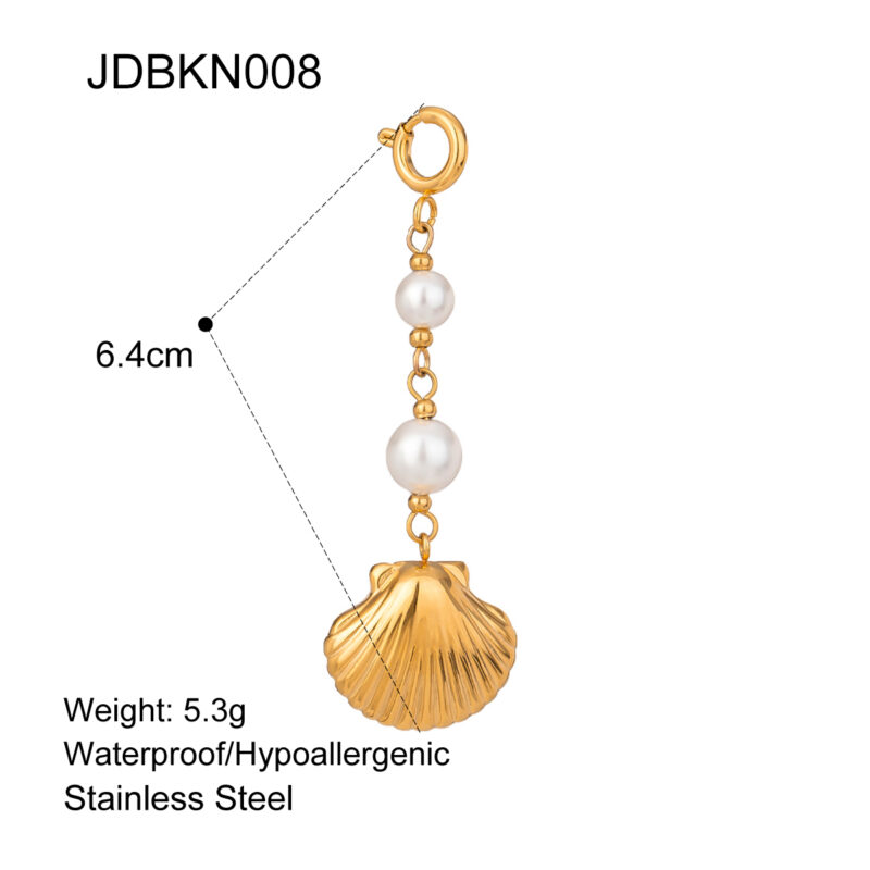 Summer Holiday DIY Bikini Charms Jewelry Stainless Steel Shell Boot Pendant Bag Hanger Shoe Hanger Handmade Accessories - Image 2