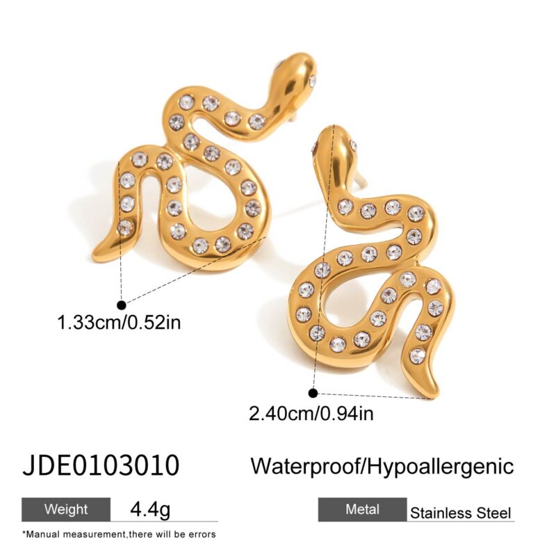 J&D Smooth Earrings 18k PVD Gold Plated Color Earrings for Women - Image 6