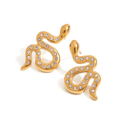 J&D Smooth Earrings 18k PVD Gold Plated Color Earrings for Women