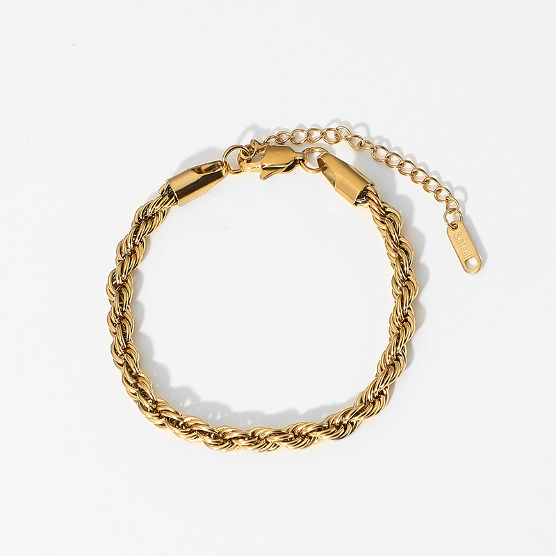 Youthway 2023 NEW Stainless Steel Metallic Texture Snake Chain Cuban Chain Bracelet For Woman Waterproof Jewelry Bijoux Men