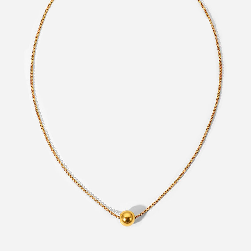 New Arrival 18K PVD Gold Plated Heart Pendant Choker Jewelry Party Stainless Steel Simple Smooth Heart Necklace for Girls