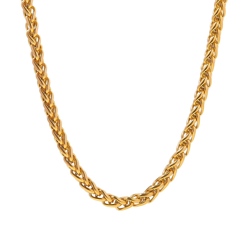 Youthway Stylish High Quality 18K Gold Plated Chain Stainless Steel Necklace Waterproof Trendy Jewelry Women