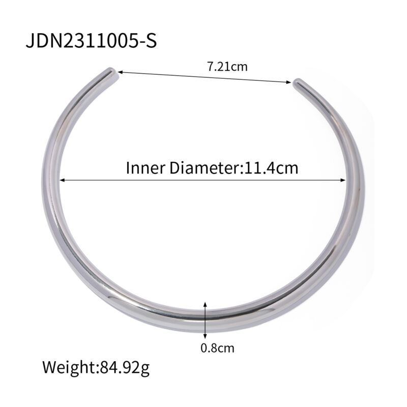 Youthway Metallic Stainless Steel Minimalist Glossy Necklace Fashion High Quality Jewelry for Women Party Gift 2024 - Image 6