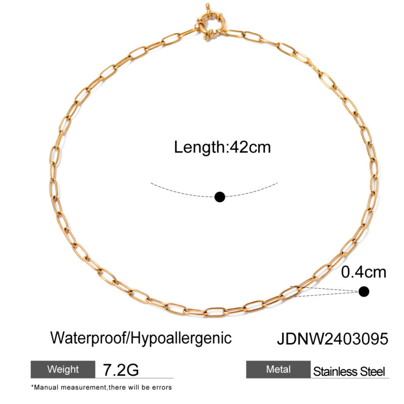 J&D DIY Charms Stainless Steel Gold Plated Necklaces Simple Cross Chain Multifunctional Necklace - Image 6