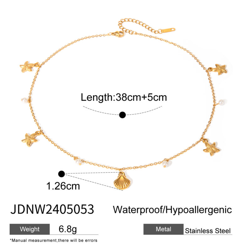 J&D Women Party Jewelry Stainless Steel 18K Gold Plated Necklaces Four Layer Rhinestone Chain Necklaces - Image 6