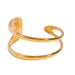 Stainless Steel Geometric Double Hollow Bracelet Bangle 18K Gold Simple Waterproof Trendy Jewelry New Gift