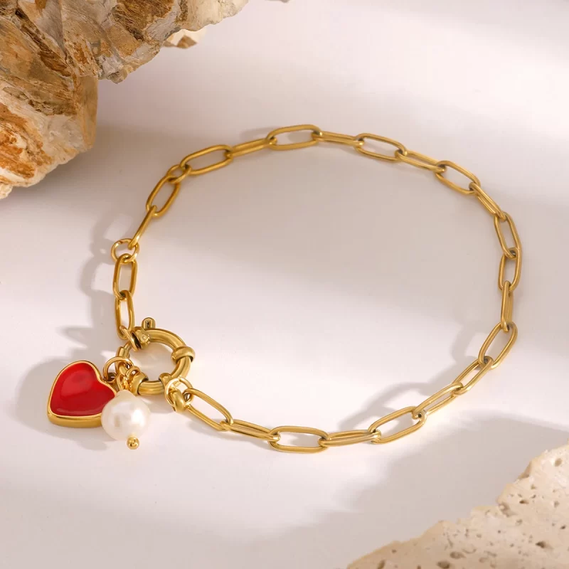 Oil drop Pearl And Pearl Stainless Steel charm Pendant Bracelet For Women Luxury Charm Fashion Jewelry Gift - Image 3