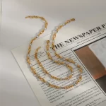 Youthway Minimalist Versatile Stainless Steel Gold&Silver Color Chain Necklace Bracelet Set For Women Fashion Jewelry Accessory