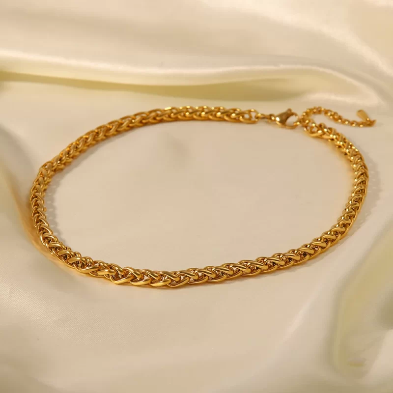 Youthway Stylish High Quality 18K Gold Plated Chain Stainless Steel Necklace Waterproof Trendy Jewelry Women - Image 4