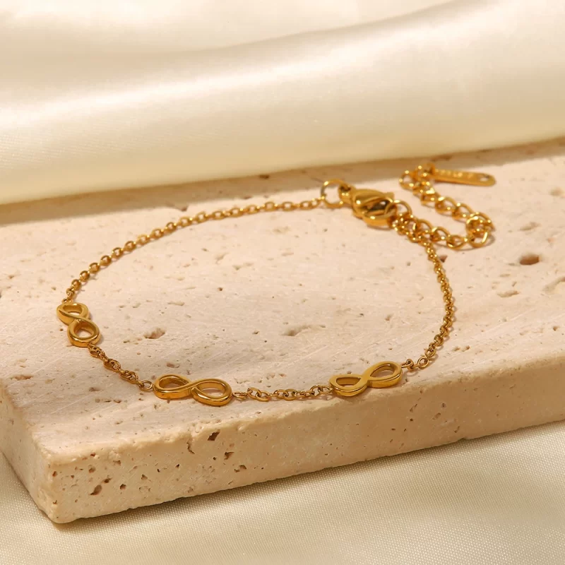 Waterproof 18K Gold Color Stainless Steel Bracelet Statement Fashion Personality Charm Jewelry Women - Image 5