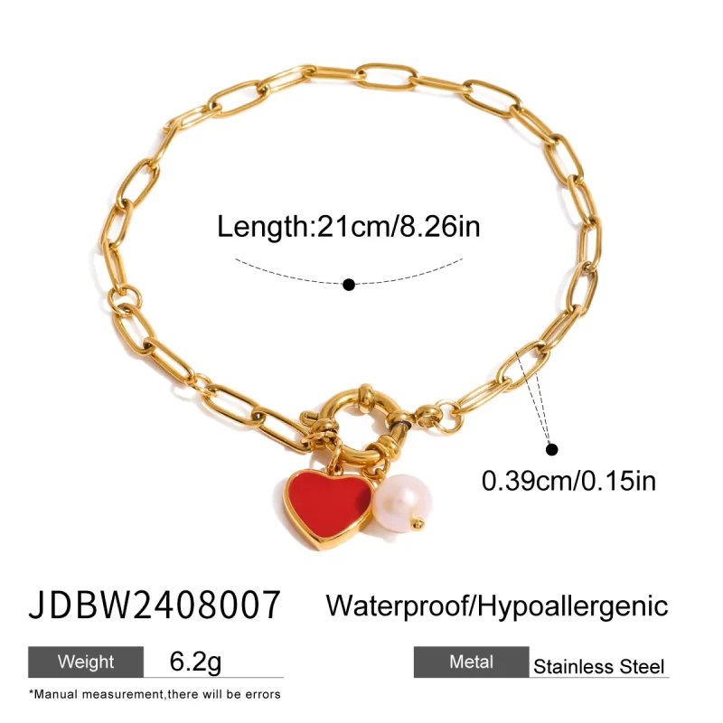 Oil drop Pearl And Pearl Stainless Steel charm Pendant Bracelet For Women Luxury Charm Fashion Jewelry Gift - Image 4