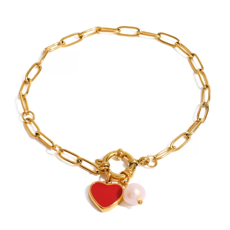 Oil drop Pearl And Pearl Stainless Steel charm Pendant Bracelet For Women Luxury Charm Fashion Jewelry Gift