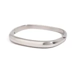 Minimalist Bangle Stainless Steel 18K Gold Plated Buckle Square Antique Bracelets Bangles For Women Waterproof Jewelry