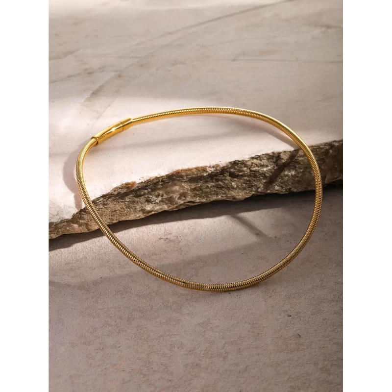 Youthway Stainless Steel Chain Necklace High Quality 18 K PVD Plated Golden Collar for Women Waterproof Trendy Jewelry Gift - Image 3
