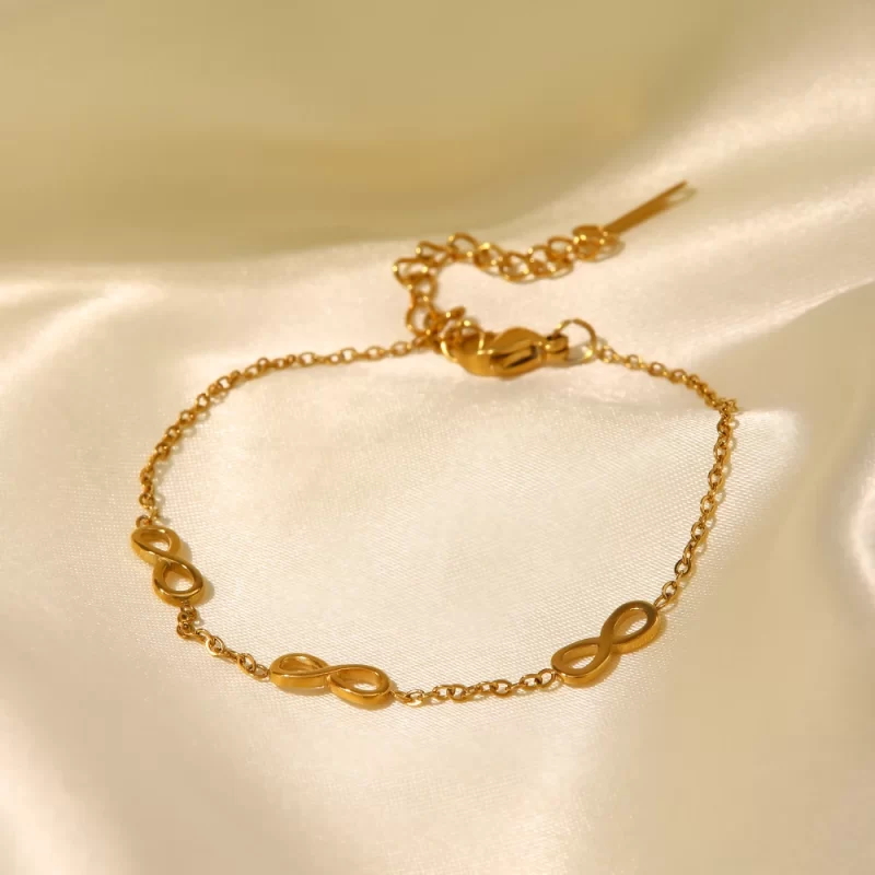Waterproof 18K Gold Color Stainless Steel Bracelet Statement Fashion Personality Charm Jewelry Women - Image 4