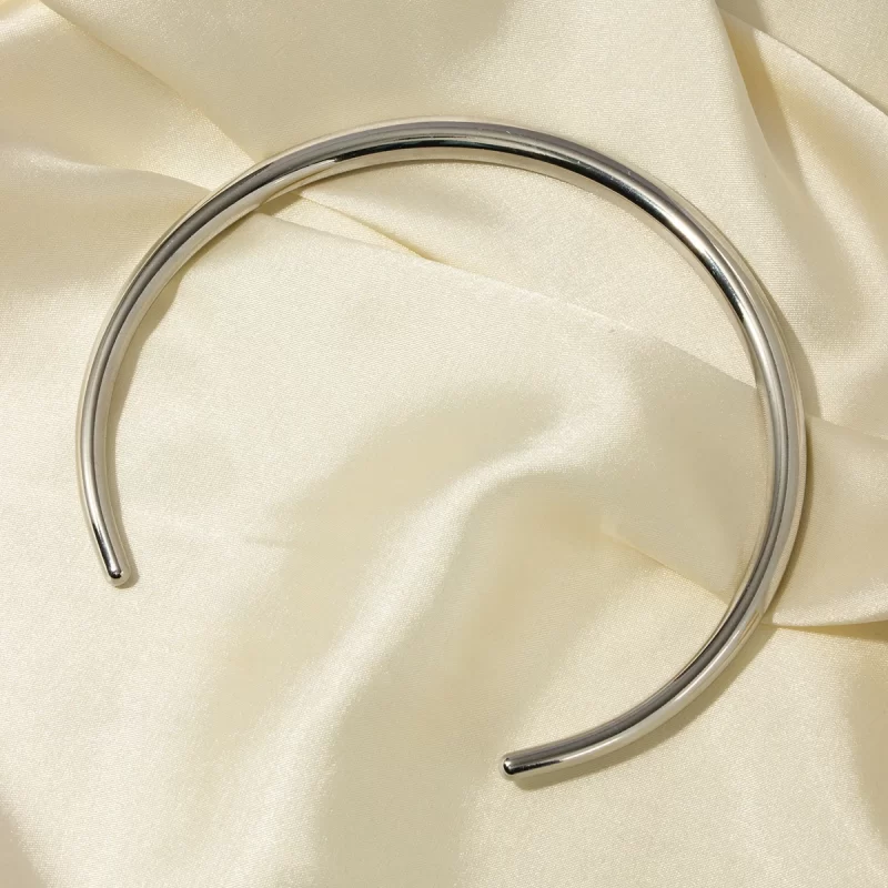 Youthway Metallic Stainless Steel Minimalist Glossy Necklace Fashion High Quality Jewelry for Women Party Gift 2024 - Image 5