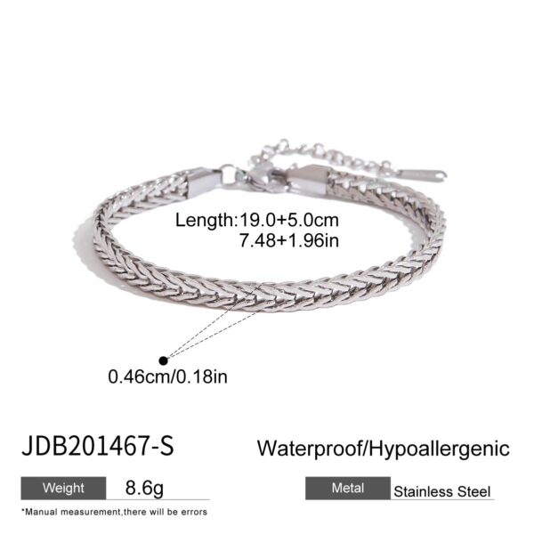 Women's Minimalist Stainless Steel Cross Link Chain Bracelet