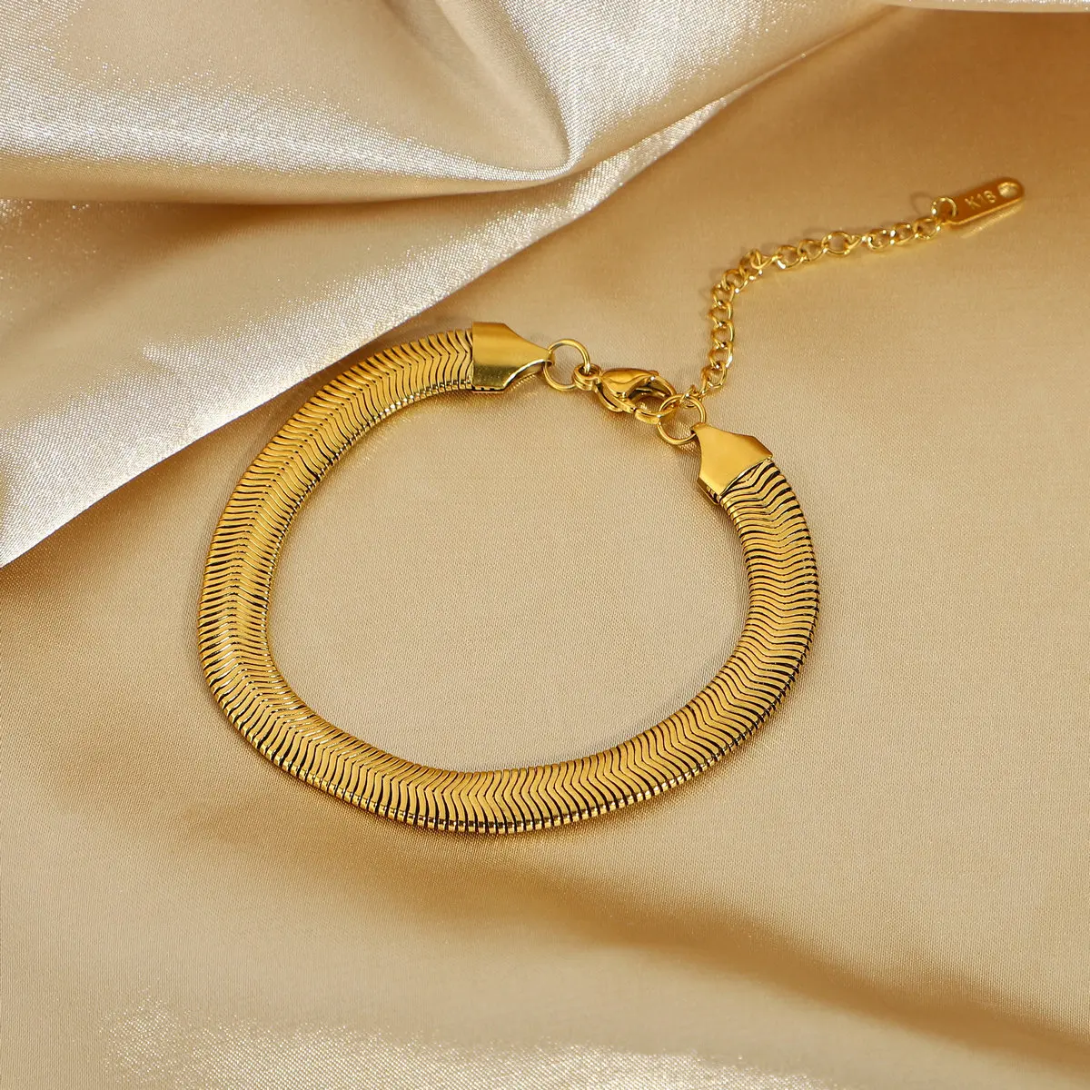Punk Style Stainless Steel Snake Chain Stacking Bracelets For Women Thin Snake Bone Chain Bracelet Jewelry