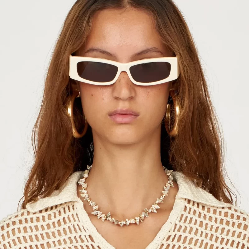 J&D 18K Gold Plated Stainless Steel Full Strand Small Conch Pearl Steel Bead Necklace, 38cm+5cm - Image 3