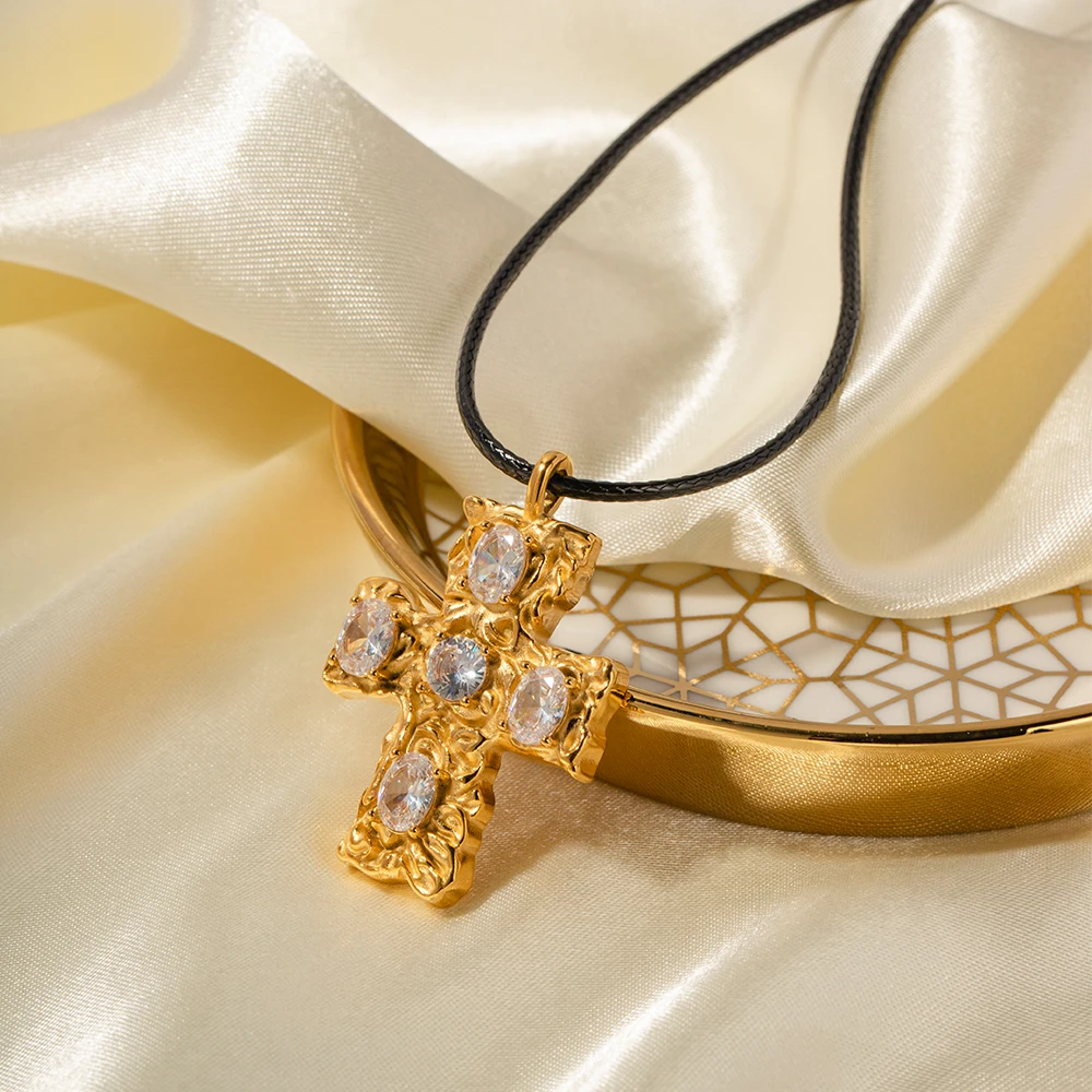 Summer Double Layer Oval Shell Natural Stone 18K Gold Plated Stainless Steel Pendant Necklace for Girls