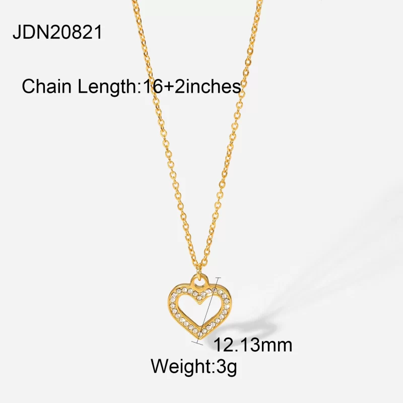 18K Gold PlatedAbstract Body Face Square Necklace Stainless Steel Pendant Necklaces for Women - Image 6