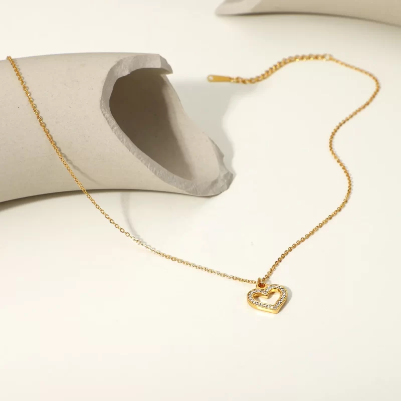 18K Gold PlatedAbstract Body Face Square Necklace Stainless Steel Pendant Necklaces for Women - Image 4