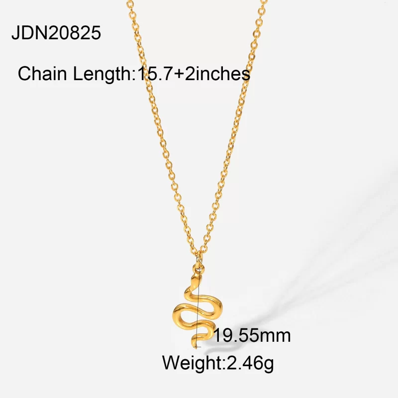 Popular Stainless Steel Link Chain Snake Pendant Necklace Jewelry Snake Pendant Necklace - Image 6