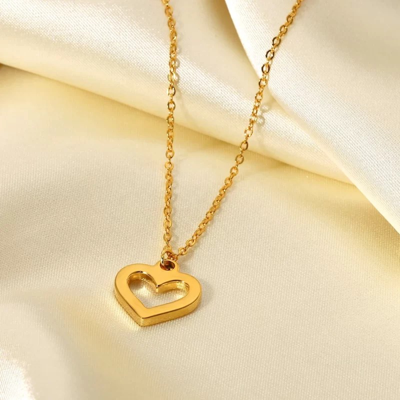 18K Gold PlatedAbstract Body Face Square Necklace Stainless Steel Pendant Necklaces for Women - Image 3