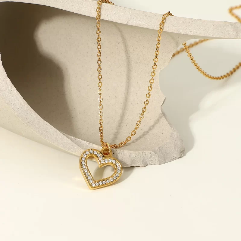 18K Gold PlatedAbstract Body Face Square Necklace Stainless Steel Pendant Necklaces for Women - Image 5